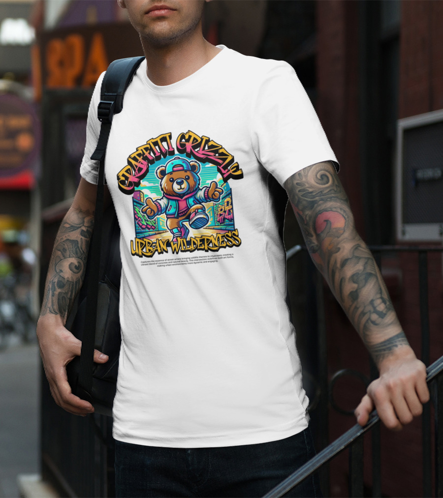 GRAFFITI GRIZZLY URBAN WILDERNESS T-Shirt