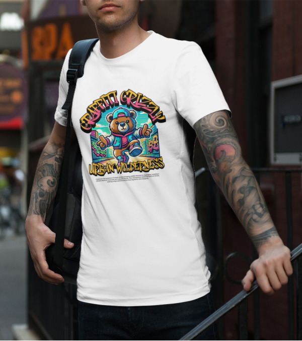 GRAFFITI GRIZZLY URBAN WILDERNESS T-Shirt