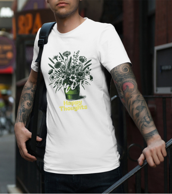 Grow Happy Thoughts Plant Lover T-Shirt