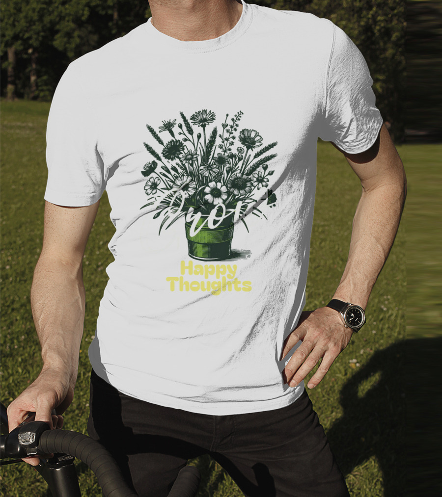 Grow Happy Thoughts Plant Lover T-Shirt