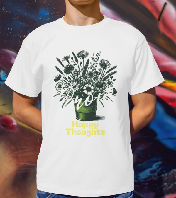 Grow Happy Thoughts Plant Lover T-Shirt