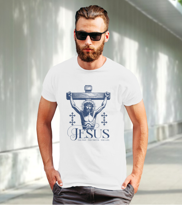 Jesus The Way The Truth The Life Vintage Cross T-Shirt