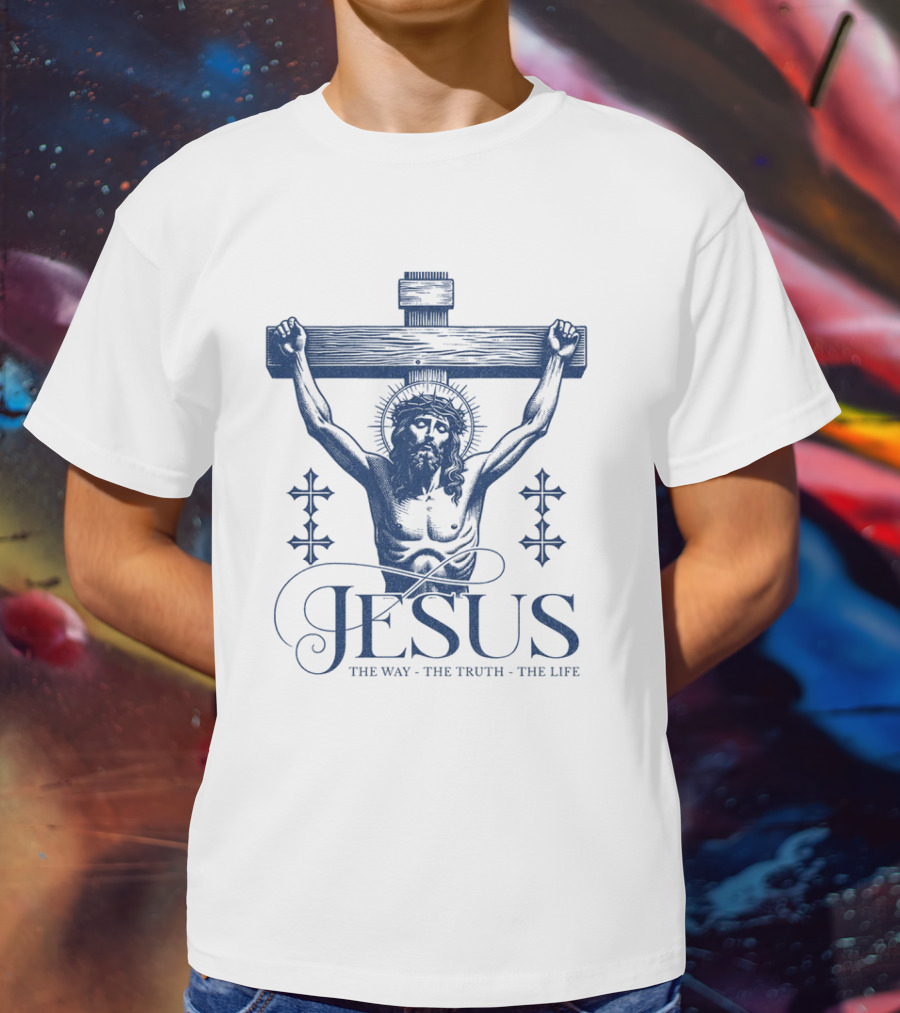 Jesus The Way The Truth The Life Vintage Cross T-Shirt