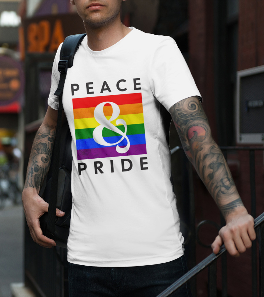 Peace And Pride Rainbow Flag Elements T-Shirt