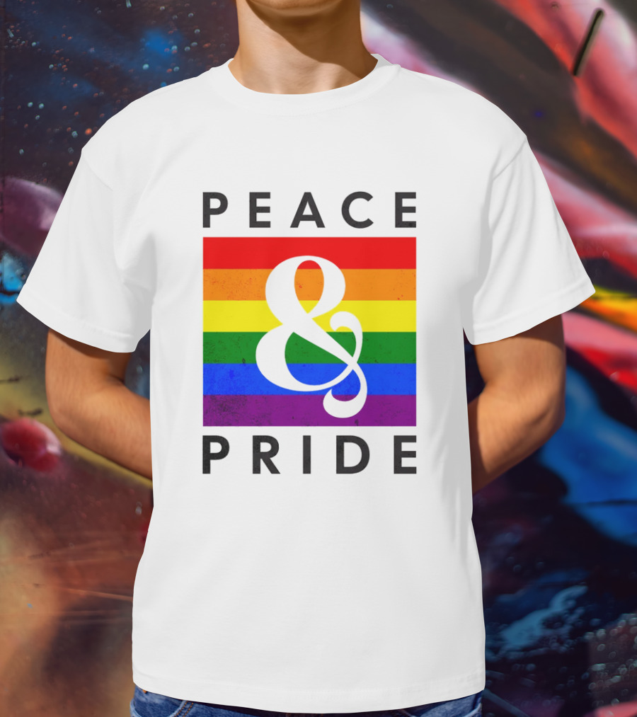 Peace And Pride Rainbow Flag Elements T-Shirt