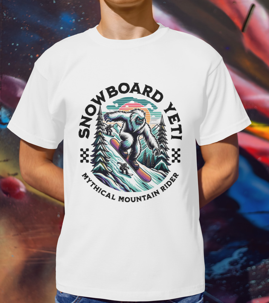 Snowboard Yeti Mythical Mountain Rider T-Shirt