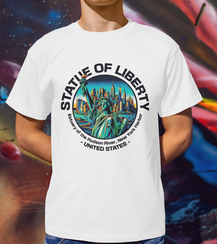 Statue Of Liberty Estuary Of The Hudson River New York Harbor United States T-Shirt