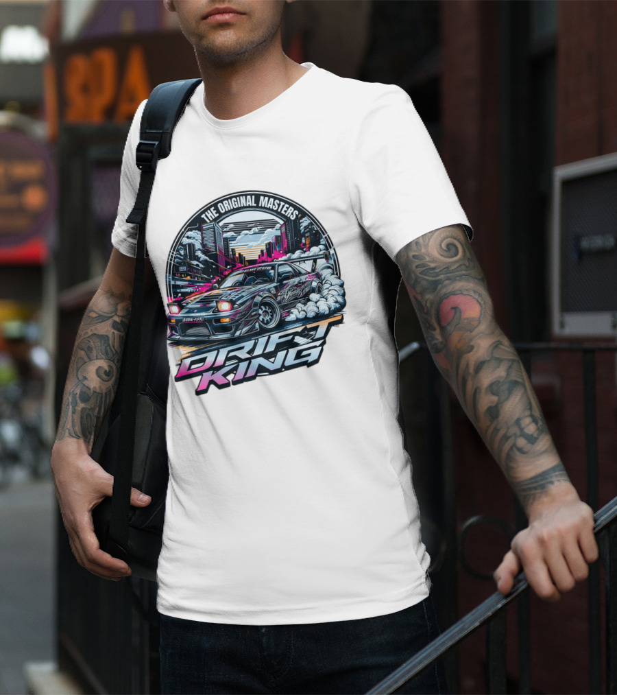 The Original Masters Drift King Vintage Street Racing Car Scene T-Shirt