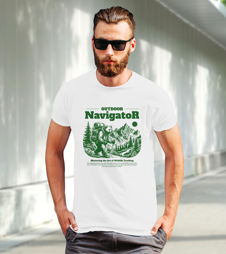 OUTDOOR Navigator Mastering The Art Of Wildlife Tracking T-Shirt