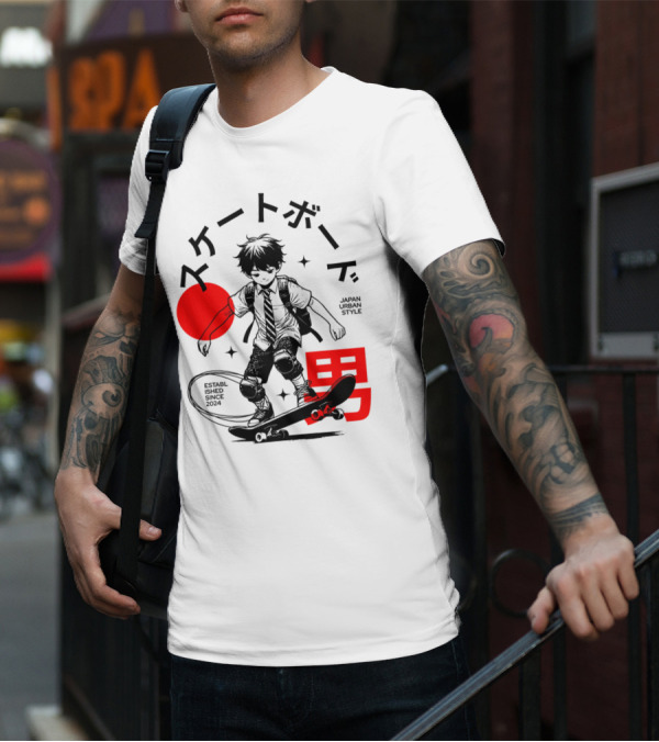 Skateboarde Japan Urban Style Established Since T-Shirt