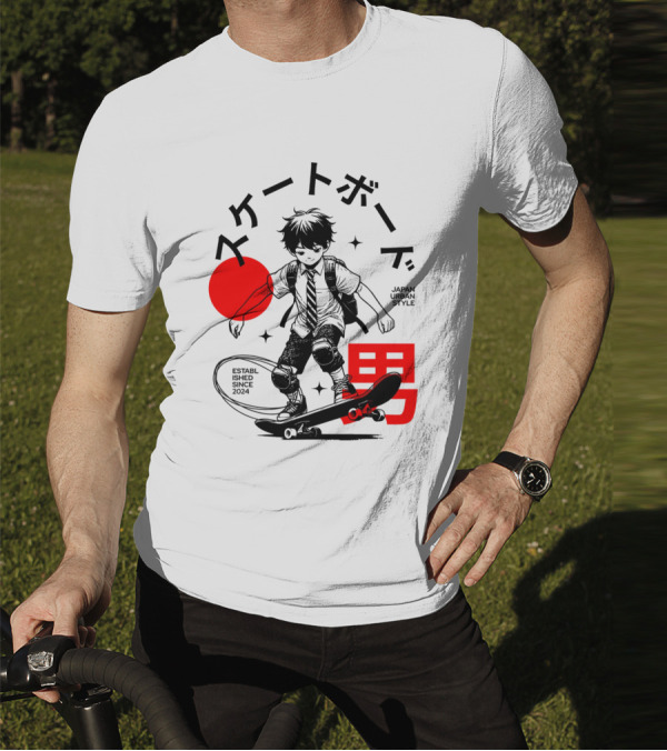Skateboarde Japan Urban Style Established Since T-Shirt