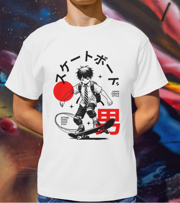 Skateboarde Japan Urban Style Established Since T-Shirt