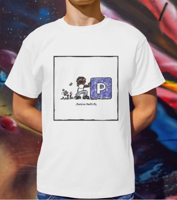 Pushing Positivity Peaceful Flower Garden Block T-Shirt