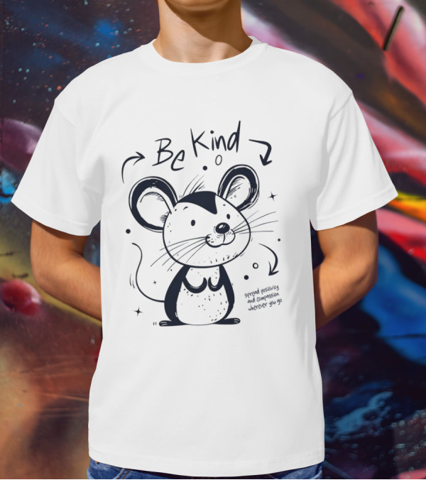 Be Kind Spread Positivity And Compassion Wherever You Go Cute Mouse T-Shirt