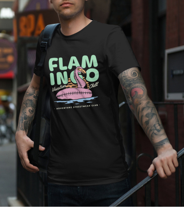 Flamingo Vacation Chill Adventure Streetwear Club T-Shirt