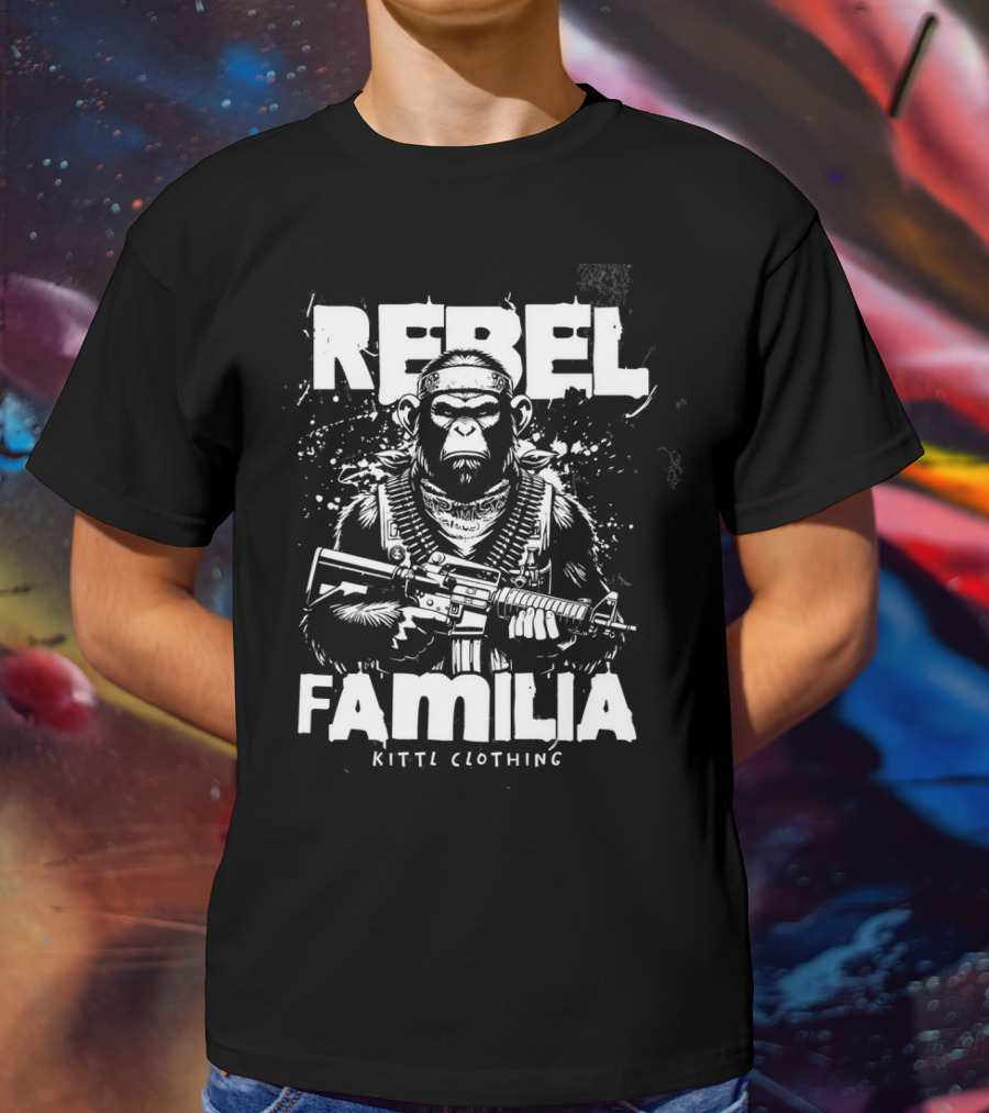 REBEL FAMILIA KITTEL CLOTHING Armed Ape T-Shirt