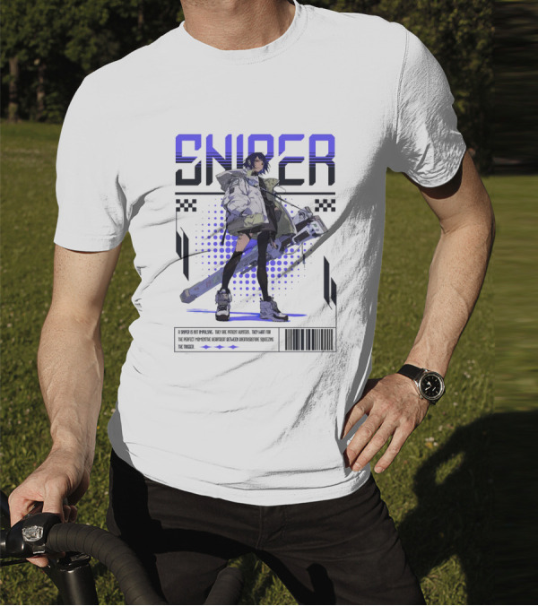 SNIPER Neo-Tokyo Military Warrior Tactical Future Perspective Assassination Squad T-Shirt