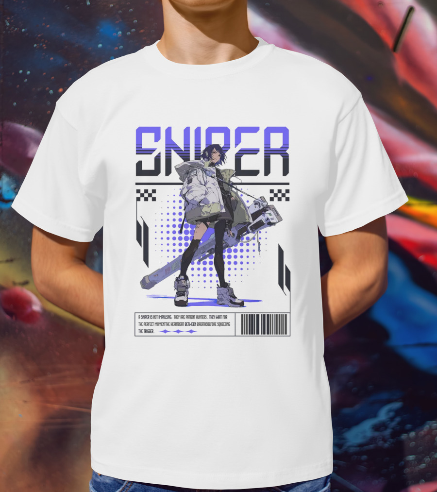 SNIPER Neo-Tokyo Military Warrior Tactical Future Perspective Assassination Squad T-Shirt