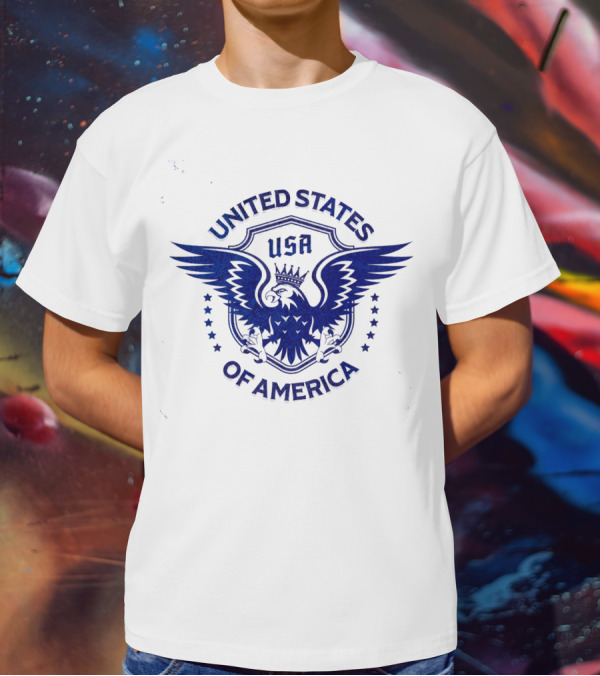 USA United States Of America Crowned Eagle Emblem T-Shirt