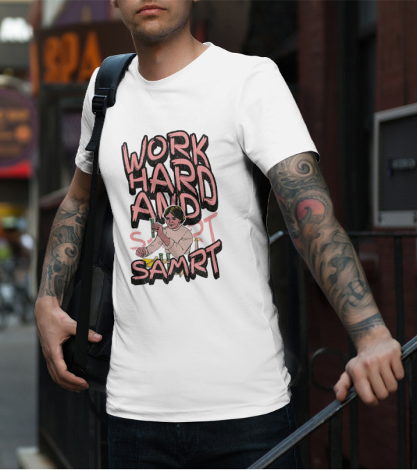 Work Hard And Samrt Scientist Beaker Chemistry Lab T-Shirt