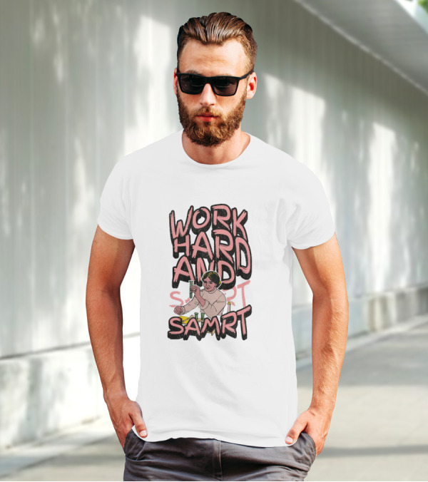 Work Hard And Samrt Scientist Beaker Chemistry Lab T-Shirt