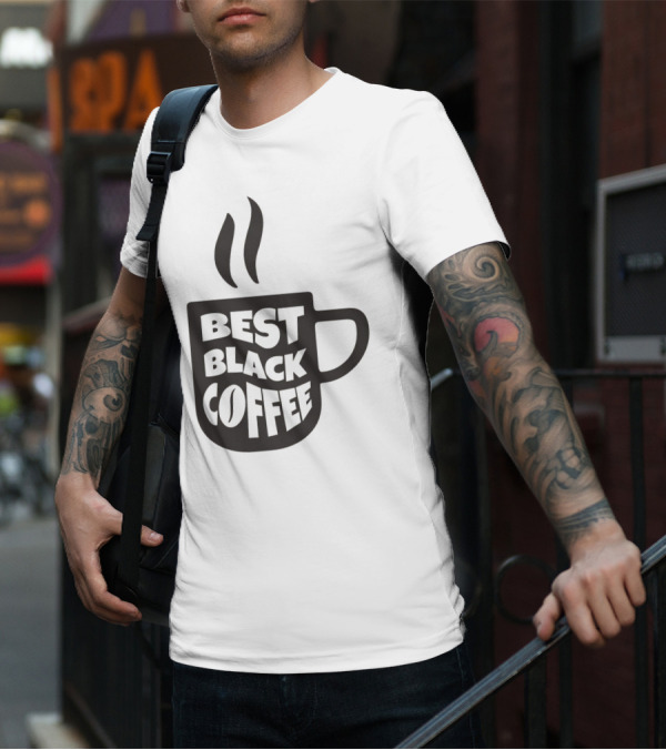 Best Black Coffee Cup With Steam T-Shirt