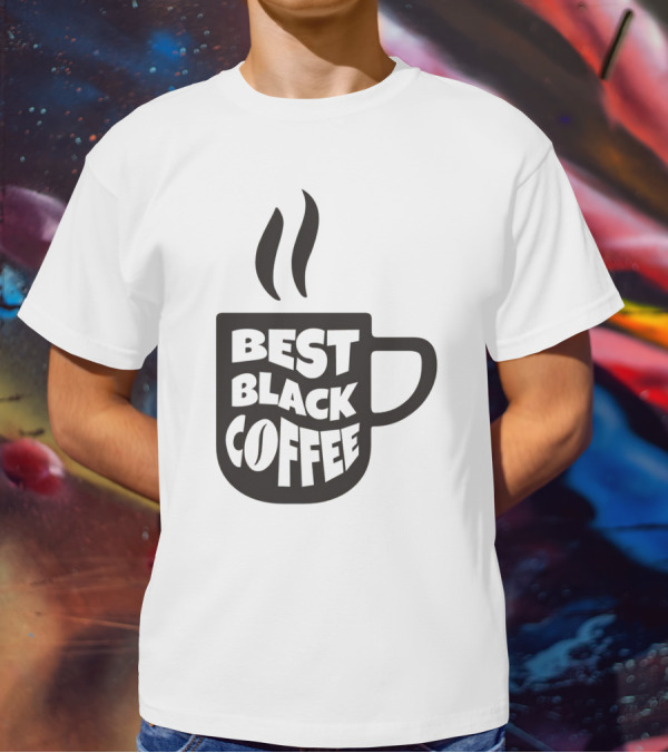 Best Black Coffee Cup With Steam T-Shirt