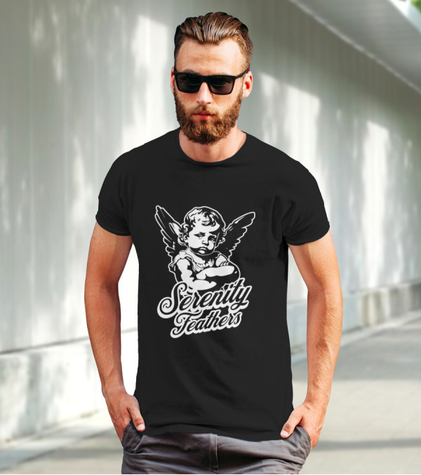 Serenity Feathers Angelic Wings Vintage T-Shirt