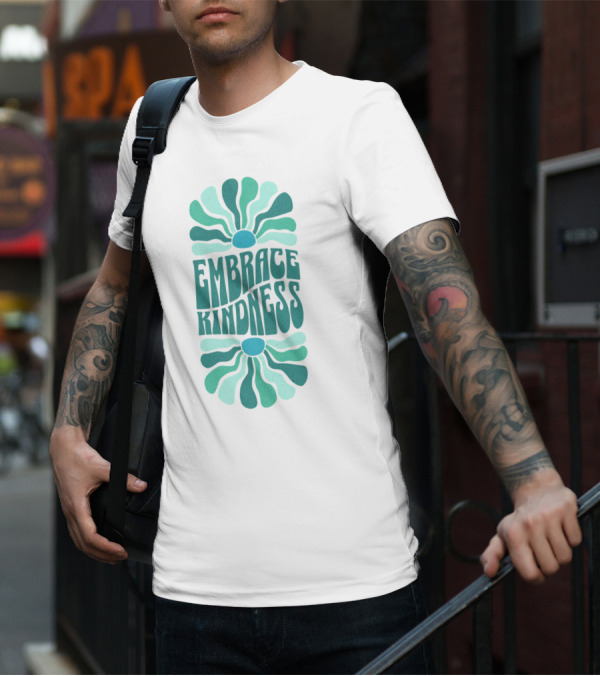 Embrace Kindness Groovy Floral T-Shirt