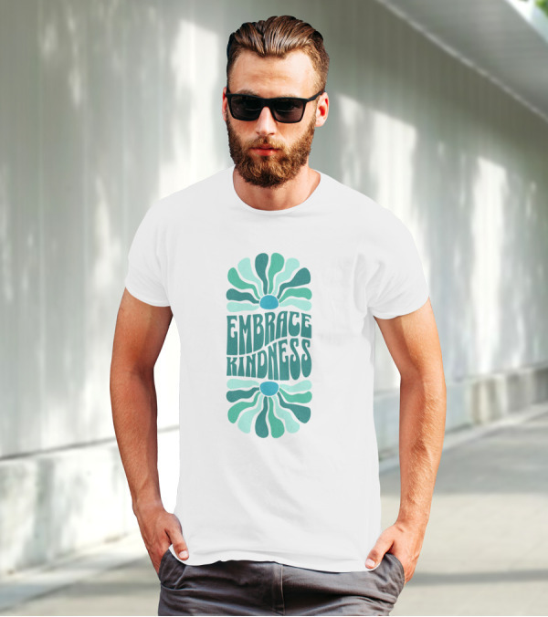 Embrace Kindness Groovy Floral T-Shirt
