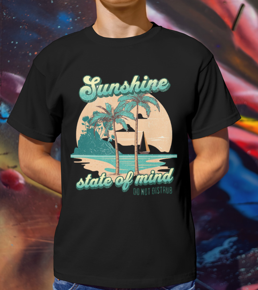 Sunshine State Of Mind Do Not Disturb Vintage Beach T-Shirt