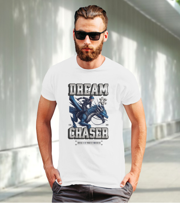 DREAM CHASER な Blue Dragon Rider T-Shirt