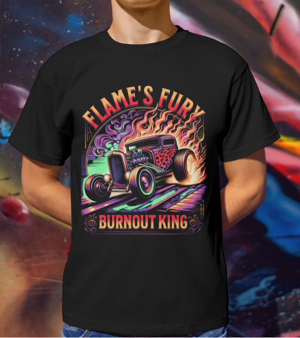 FLAME'S FURY BURNOUT KING T-Shirt