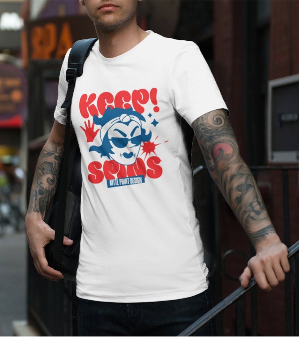 Keep Spins Kittl Print T-Shirt