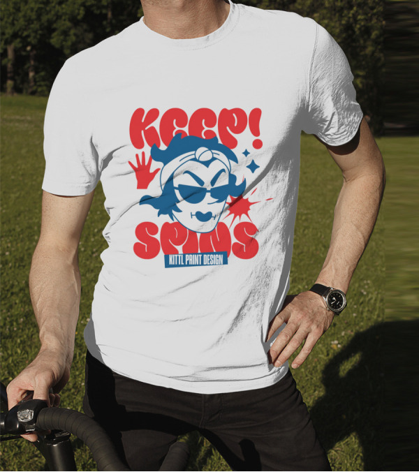 Keep Spins Kittl Print T-Shirt