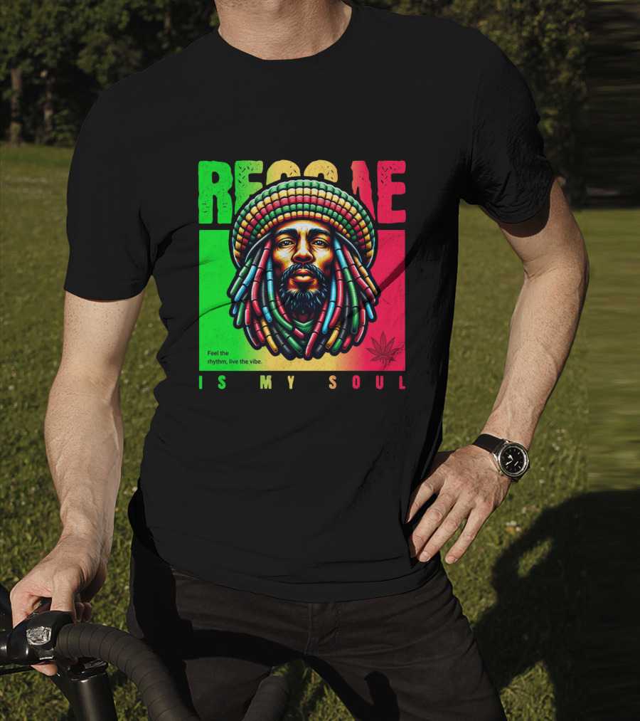 Reggae Feel The Rhythm Live The Vibe Is My Soul T-Shirt