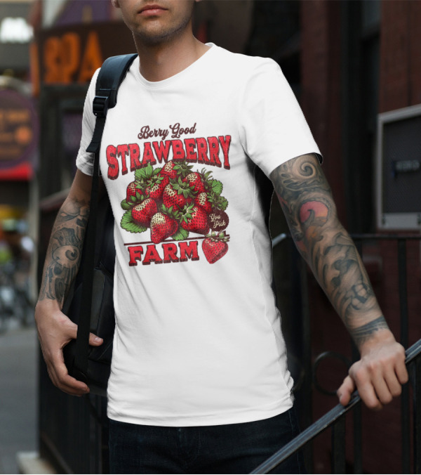 Berry Good Strawberry Farm You Pick Produce Vintage T-Shirt