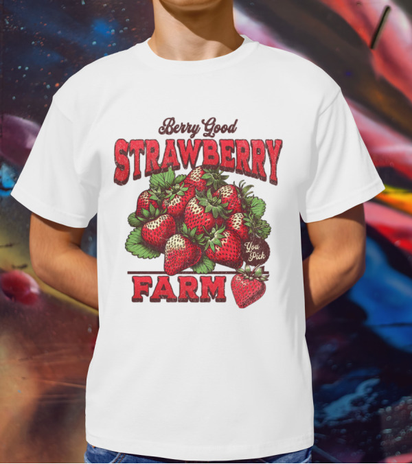Berry Good Strawberry Farm You Pick Produce Vintage T-Shirt