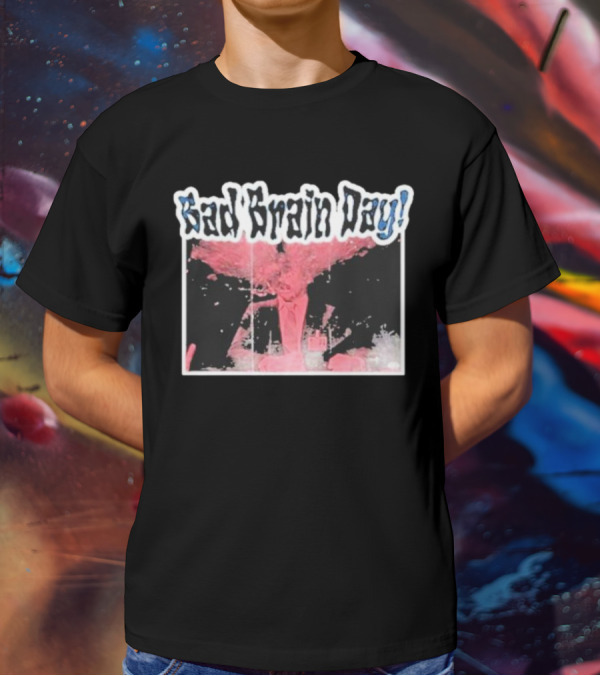Sad Brain Day Trippy Pink Explosion Visual T-Shirt