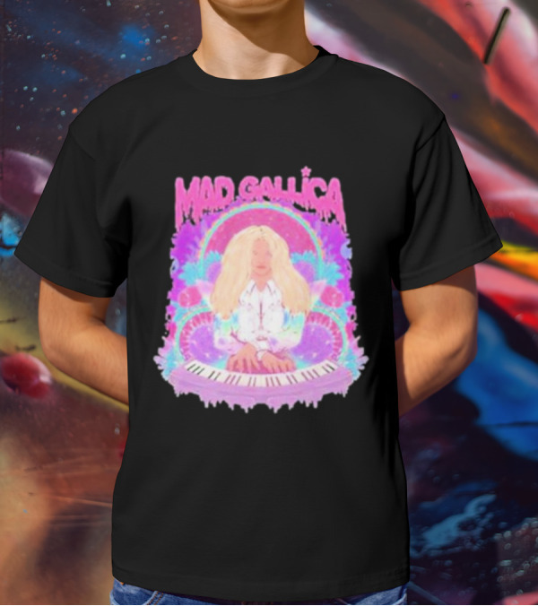 MAD GALLICA PINK RETRO PSYCHEDELIC KEYBOARD T-Shirt