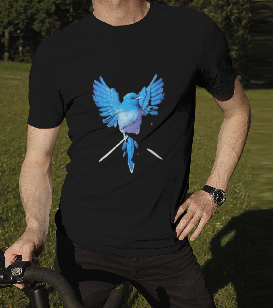 Blue Bird With Outstretched Wings T-Shirt