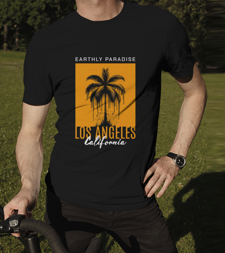Earthly Paradise Los Angeles California Palm Tree T-Shirt