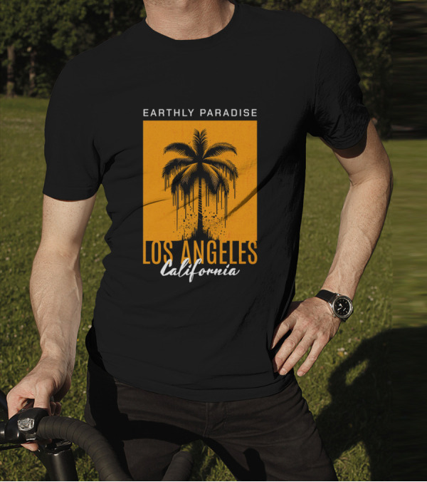 Earthly Paradise Los Angeles California Palm Tree T-Shirt