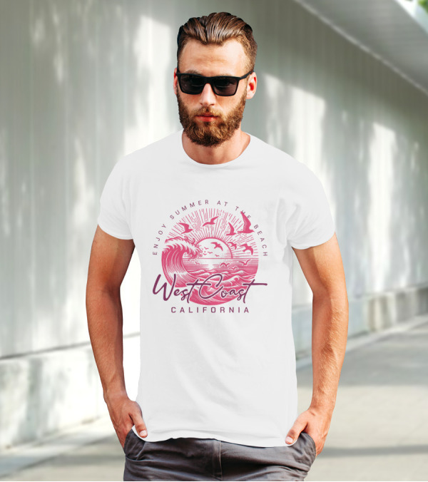 Enjoy Summer At The Beach West Coast California T-Shirt