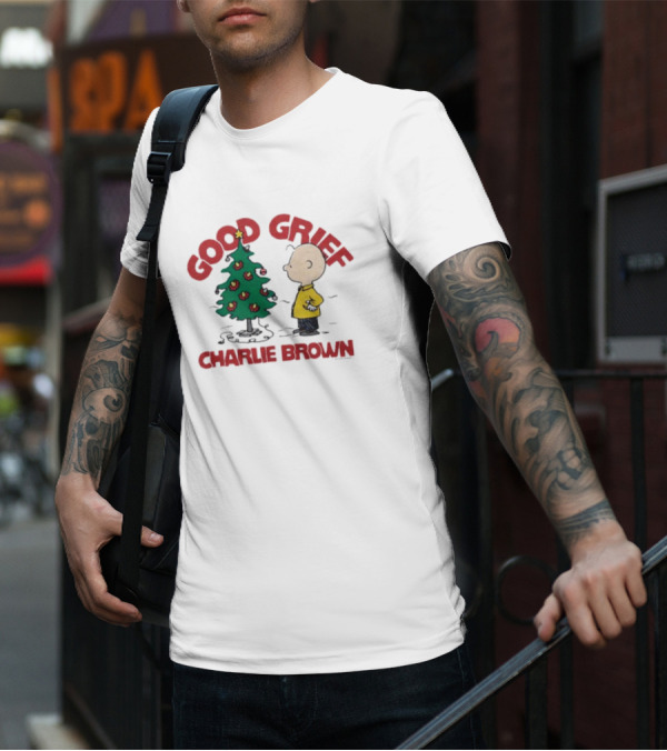 Good Grief Charlie Brown Christmas Tree Scene T-Shirt