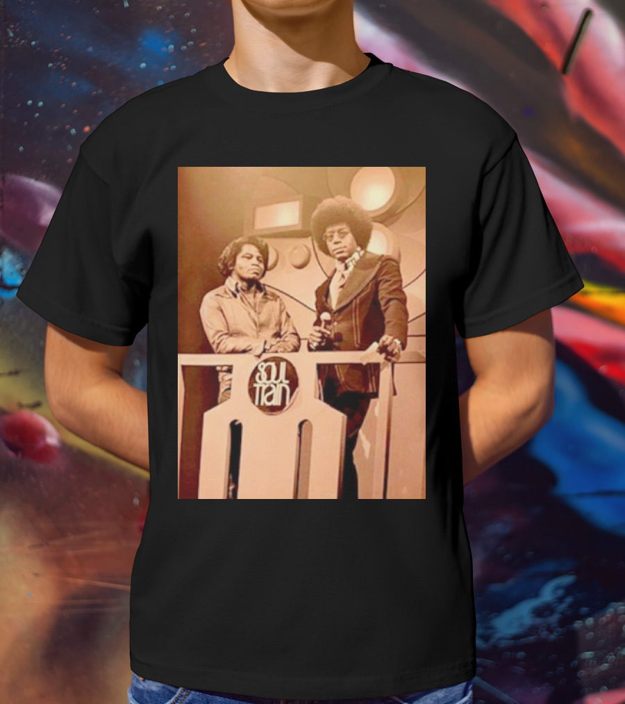 James Brown And Don Cornelius Soul Train Iconic Music Legends T-Shirt