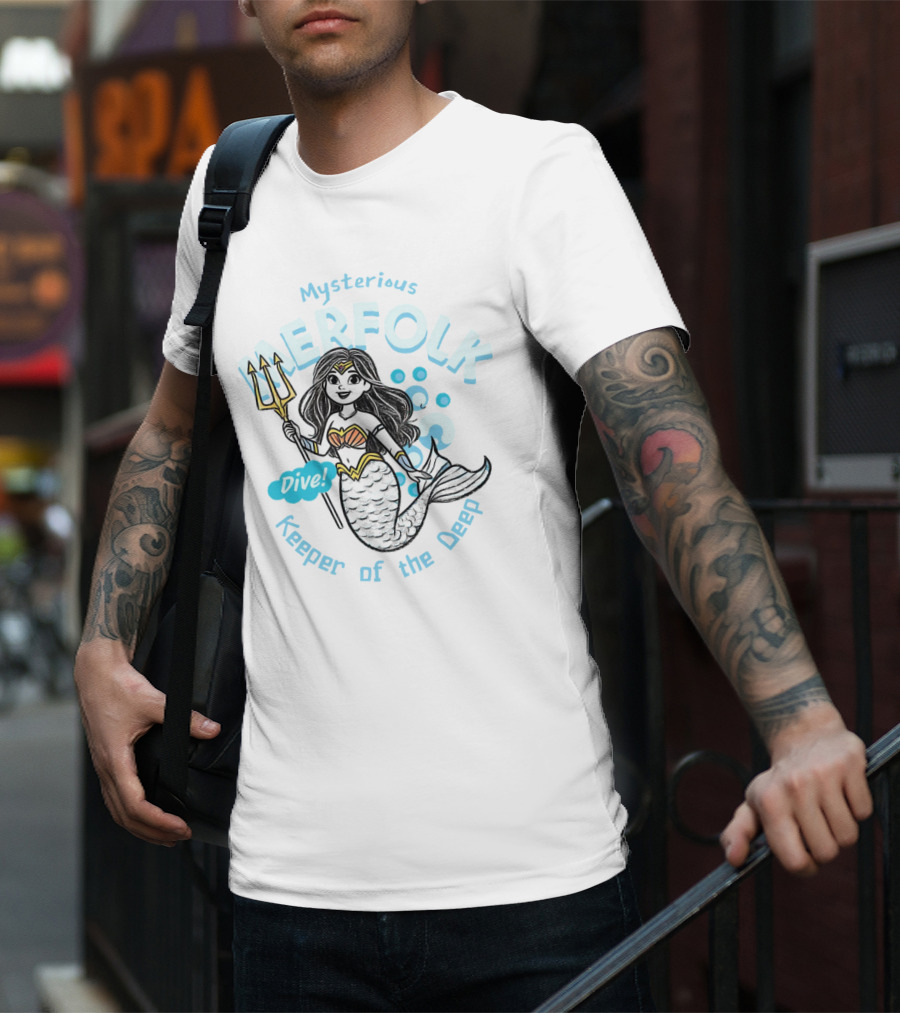 Mysterious Merfolk Dive Keeper Of The Deep T-Shirt