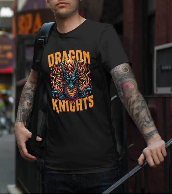 Dragon Knights Fiery Dragon Emblem T-Shirt