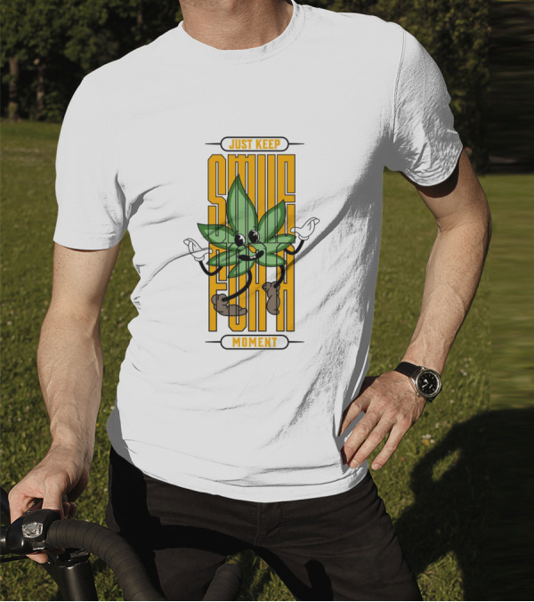Just Keep Smile For A Moment Leaf Character T-Shirt