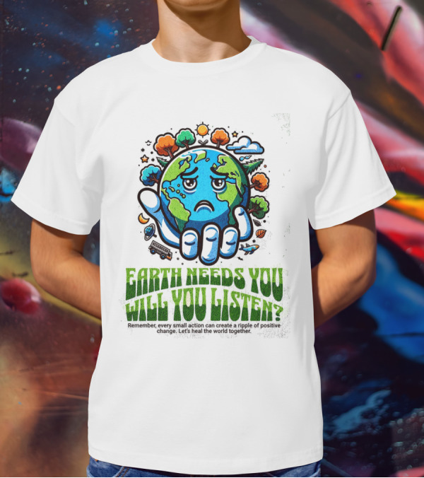 Earth Needs You Will You Listen? Let's Heal The World Together T-Shirt